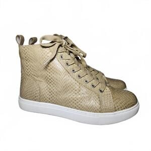 Matisse Women's Size 6M Beige Snake Print High Top Sneakers